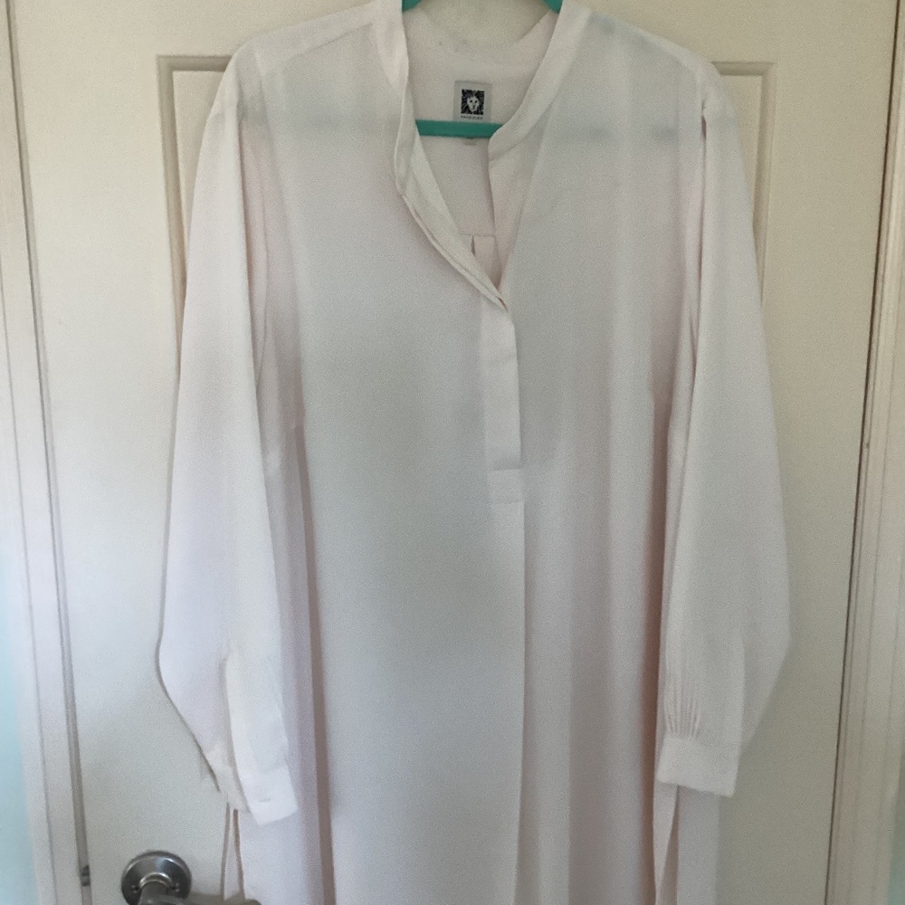 Gorgeous cream dressy tunic blouse